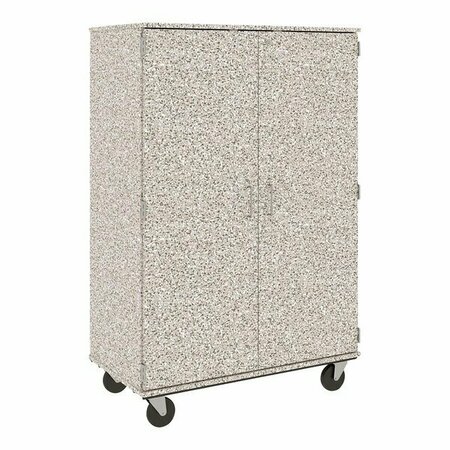 I.D. SYSTEMS 67'' Tall Grey Nebula Mobile Storage Cabinet with 36 3'' Bins 80243F67059 538243F67059